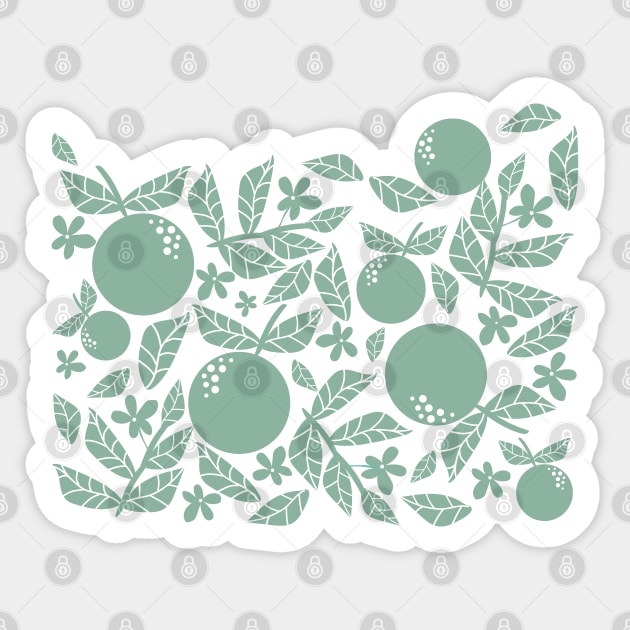 Floral print Sticker by Evgenija.S